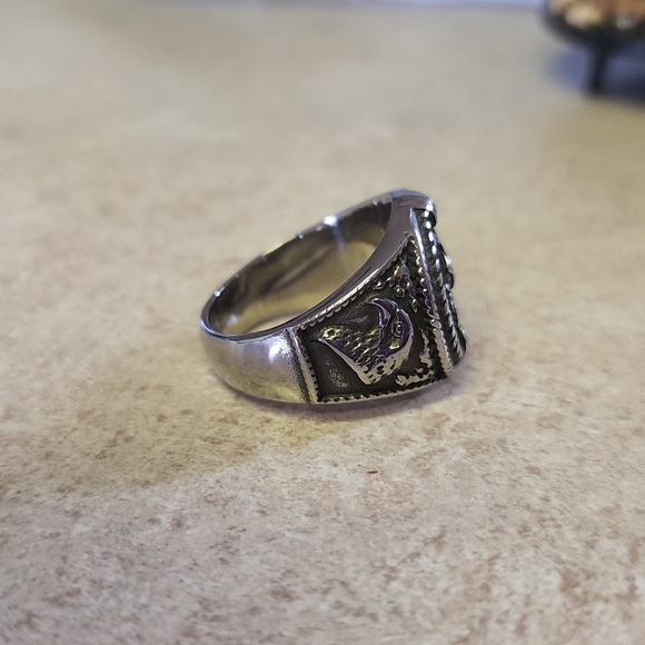 Stainless USMC MARINE CORPS RING. USMC Belt Buckles, Pocket Watches - Picture 6 of 6